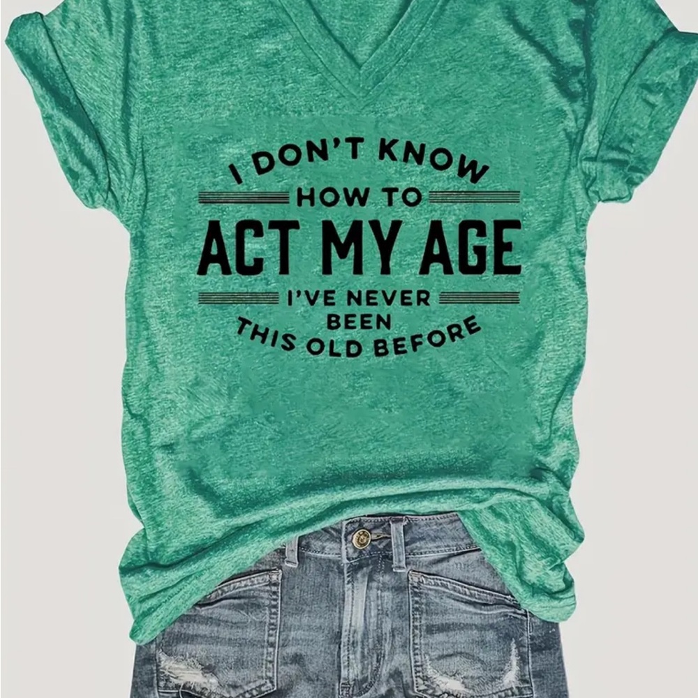 Nwt Green funny Graphic Tee
